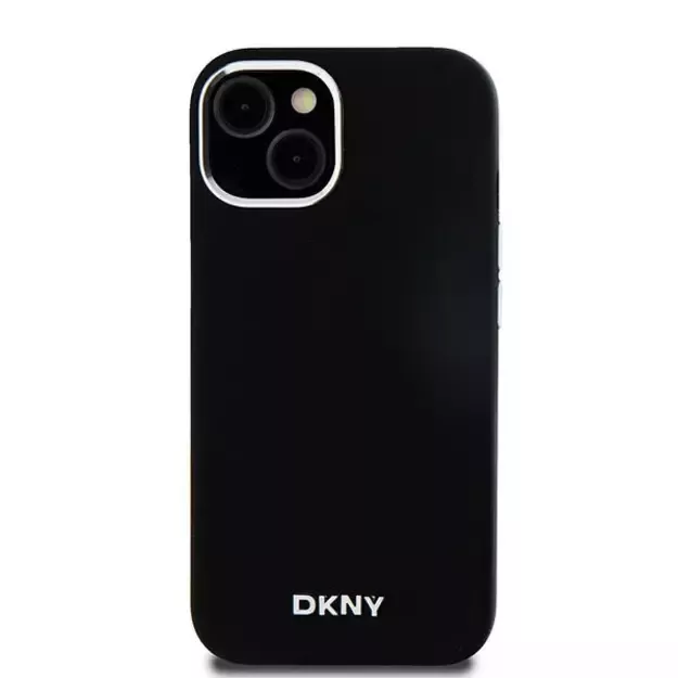 Etui DKNY Liquid Silicone Small Metal Logo MagSafe na iPhone 15 / 14 / 13 - czarne 2