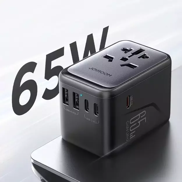 Joyroom JR-TCW02 65W Travel Adapter Universal EU / US / JP / AU / UK / CN - Black 6