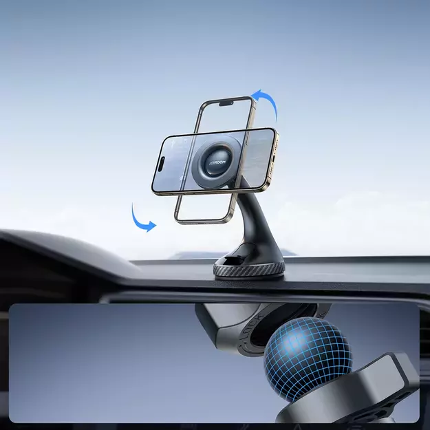 Joyroom JR-ZS406 magnetic car holder for windshield / cockpit - black 9