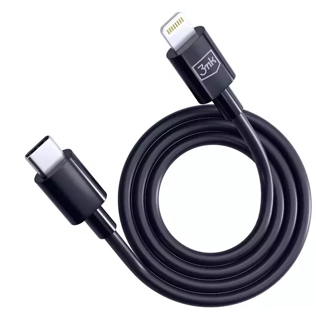 3mk Hyper Cable USB-C / Lightning 20W 1.2m - black 2