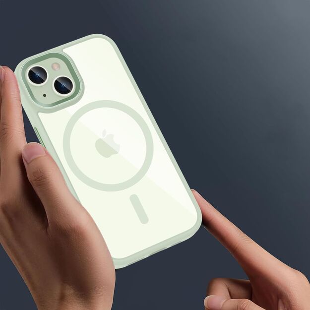 Tech-Protect MagMat MagSafe iPhone 15 Case - Clear Green 1