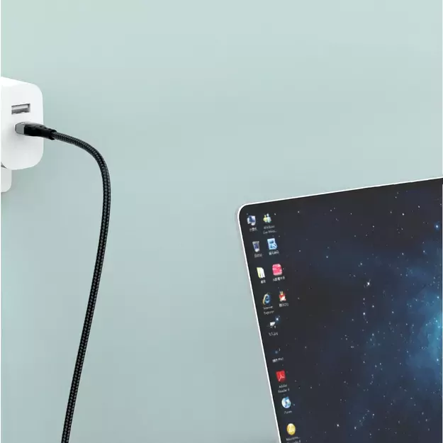 Dudao L7Max USB Cable - USB Type C Fast Charging PD 66W 1m with Display - Black 5