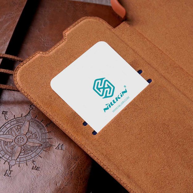 Nillkin Qin leather holster case for Samsung Galaxy A73 brown 29