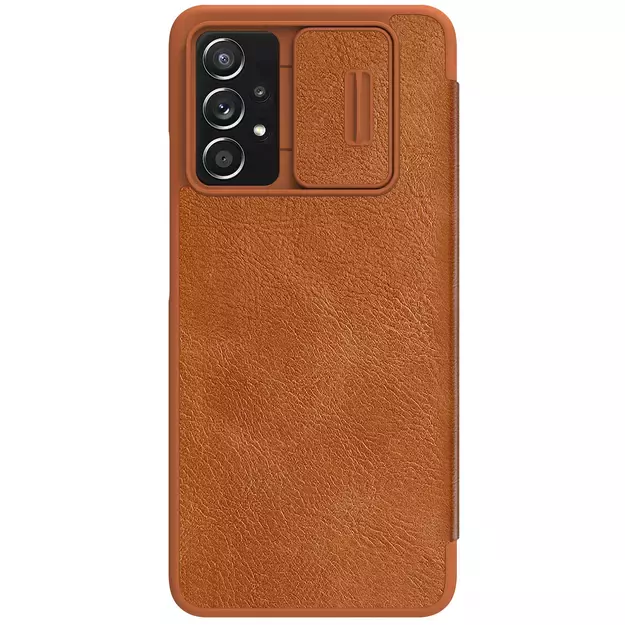 Nillkin Qin leather holster case for Samsung Galaxy A73 brown 1