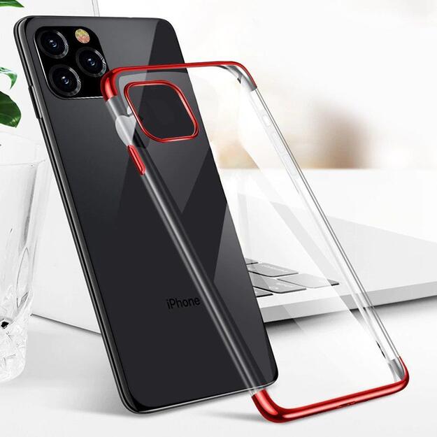 Clear Color case TPU gel cover with a metallic frame for Xiaomi Redmi Note 11S / Note 11 black 6