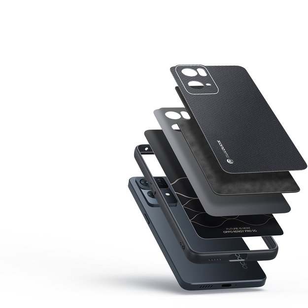 Dux Ducis Fino case cover covered with nylon material Oppo Reno7 Pro 5G black 19
