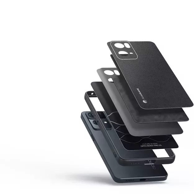 Dux Ducis Fino case cover covered with nylon material Oppo Reno7 Pro 5G black 7