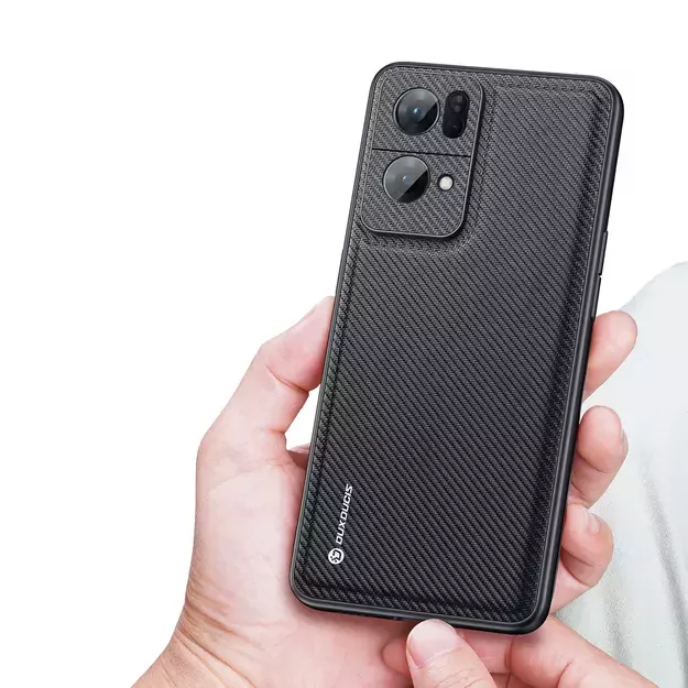 Dux Ducis Fino case cover covered with nylon material Oppo Reno7 Pro 5G black 9