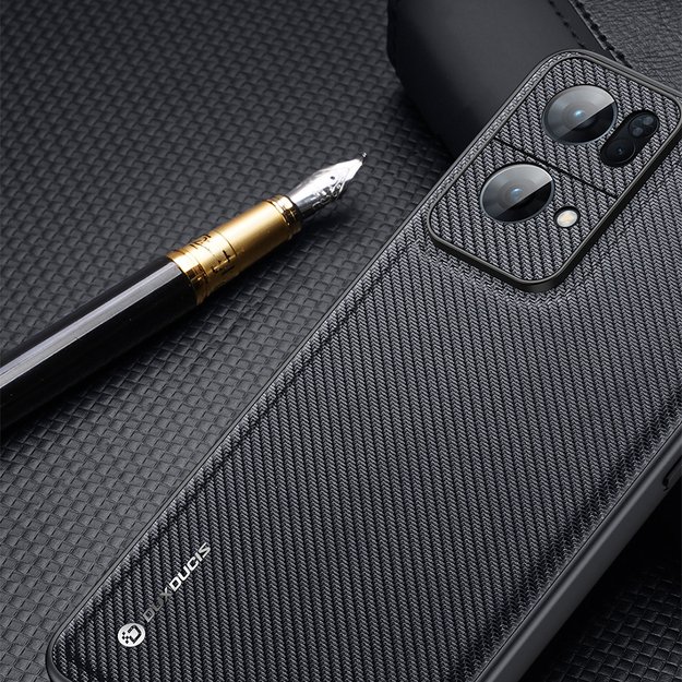 Dux Ducis Fino case cover covered with nylon material Oppo Reno7 Pro 5G black 6