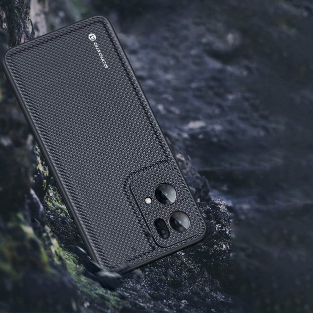 Dux Ducis Fino case cover covered with nylon material Oppo Reno7 Pro 5G black 5