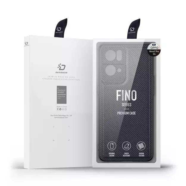 Dux Ducis Fino case cover covered with nylon material Oppo Reno7 Pro 5G black 10