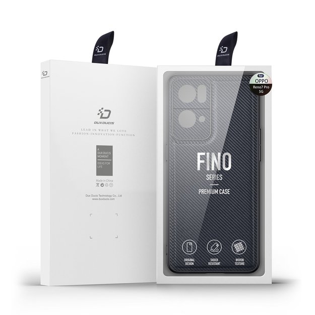 Dux Ducis Fino case cover covered with nylon material Oppo Reno7 Pro 5G black 23