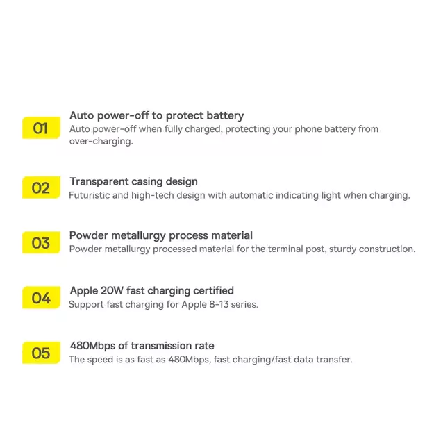 Baseus CATS000003 Lightning - USB-C cable 20W 480Mb/s 1m - blue 22