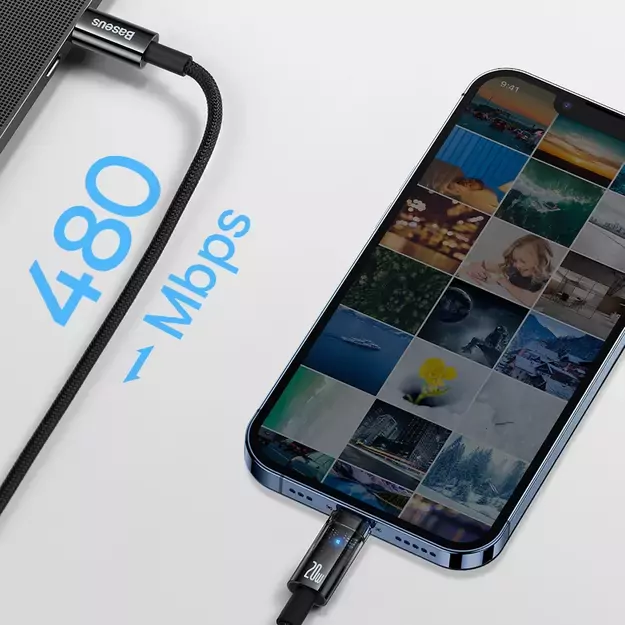 Baseus CATS000003 Lightning - USB-C cable 20W 480Mb/s 1m - blue 19