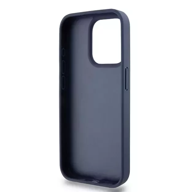 DKNY Leather Mono Stripe &amp  Metal Logo case for iPhone 15 Pro - blue 13