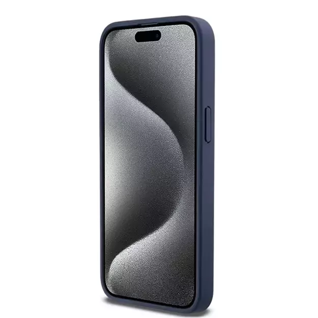 DKNY Leather Mono Stripe &amp  Metal Logo case for iPhone 15 Pro Max - blue 11
