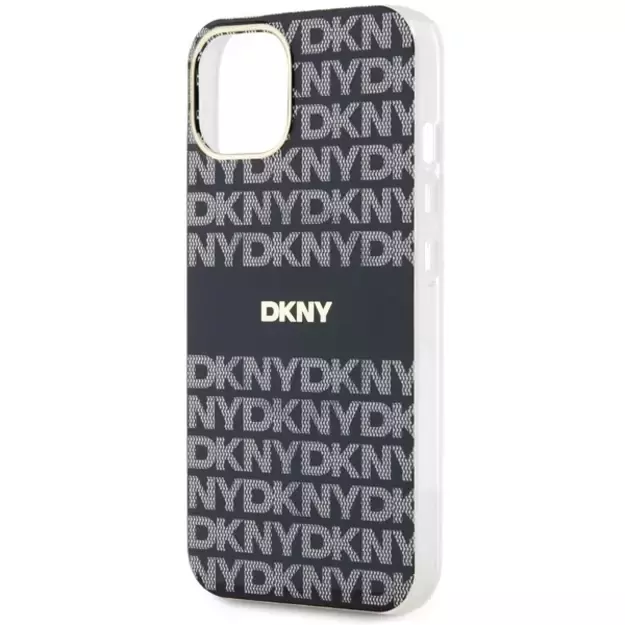 DKNY IML Mono &amp  Stripe MagSafe Case for iPhone 15/14/13 - Black 12