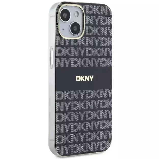 DKNY IML Mono &amp  Stripe MagSafe Case for iPhone 15/14/13 - Black 10