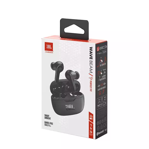 JBL Wave Beam wireless in-ear headphones Bluetooth 5.2 IP54 IPX2 - black 19