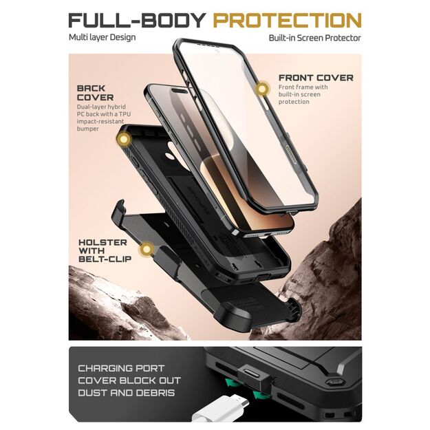 Supcase UB Pro iPhone 17 Case - Black 2