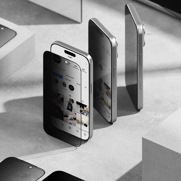 Ringke Easy Slide 2-pack Privacy Glass for iPhone 17 - Black 4