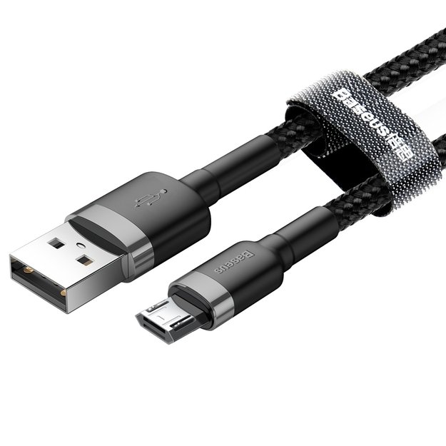 Baseus Cafule Cable CAMKLF-CG1 USB-A / micro USB 1.5A 2 m - black-gray 9