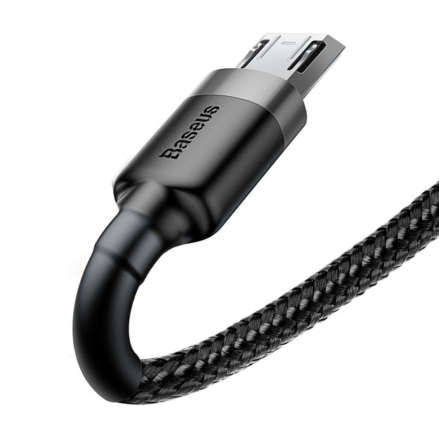 Baseus Cafule Cable CAMKLF-CG1 USB-A / micro USB 1.5A 2 m - black-gray 4