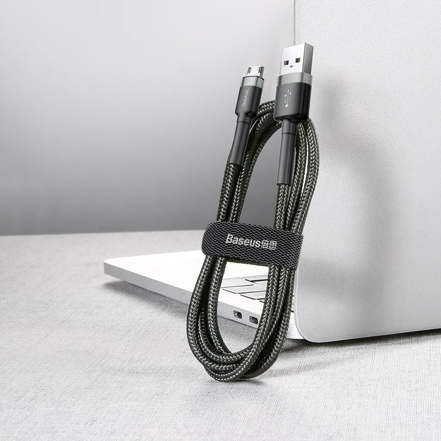 Baseus Cafule Cable CAMKLF-CG1 USB-A / micro USB 1.5A 2 m - black-gray 5