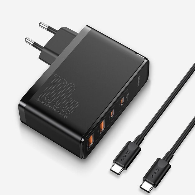 Baseus GaN2 Pro fast charger 100W USB / USB Type C Quick Charge 4+ Power Delivery black (CCGAN2P-L01) 14