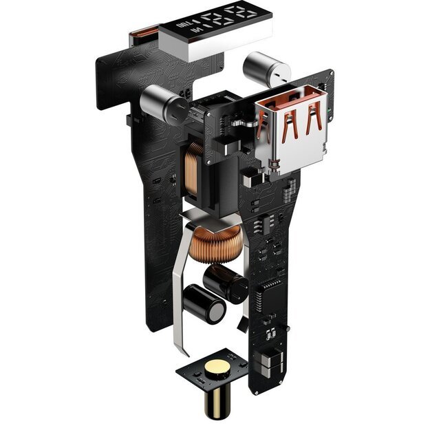 Baseus Superme szybka ładowarka samochodowa USB / USB Typ C 100W PPS Quick Charge Power Delivery czarny (CCZX-01) 6