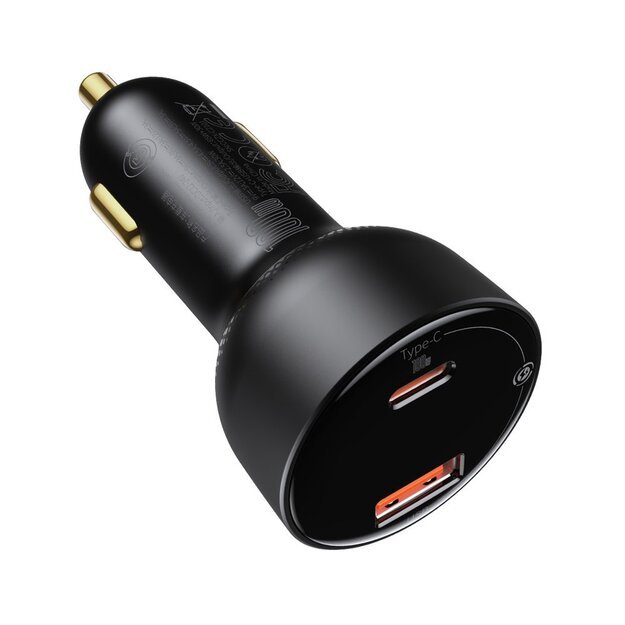 Baseus Superme szybka ładowarka samochodowa USB / USB Typ C 100W PPS Quick Charge Power Delivery czarny (CCZX-01) 1