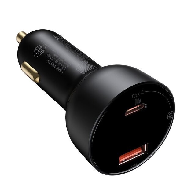 Baseus Superme szybka ładowarka samochodowa USB / USB Typ C 100W PPS Quick Charge Power Delivery czarny (CCZX-01) 3
