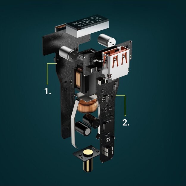 Baseus Superme szybka ładowarka samochodowa USB / USB Typ C 100W PPS Quick Charge Power Delivery czarny (CCZX-01) 9