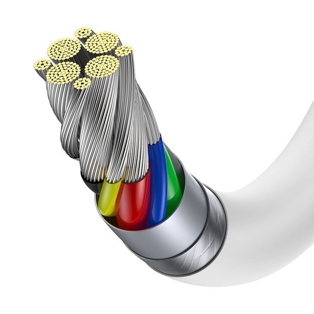 Baseus CATYS-C02 USB-C - USB-C PD QC FCP cable 100W 5A 2m - white 3