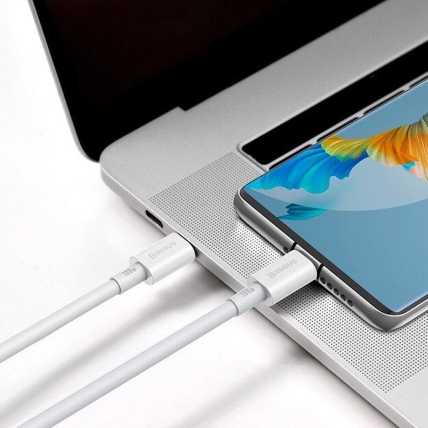 Baseus CATYS-C02 USB-C - USB-C PD QC FCP cable 100W 5A 2m - white 9