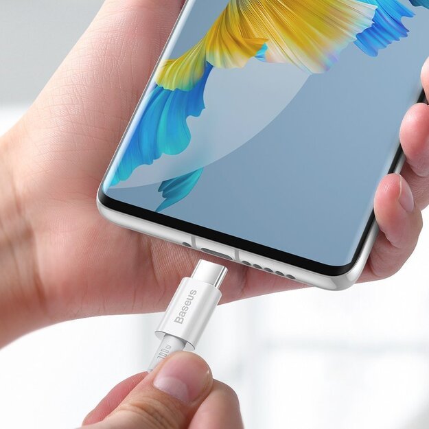 Baseus CATYS-C02 USB-C - USB-C PD QC FCP cable 100W 5A 2m - white 8