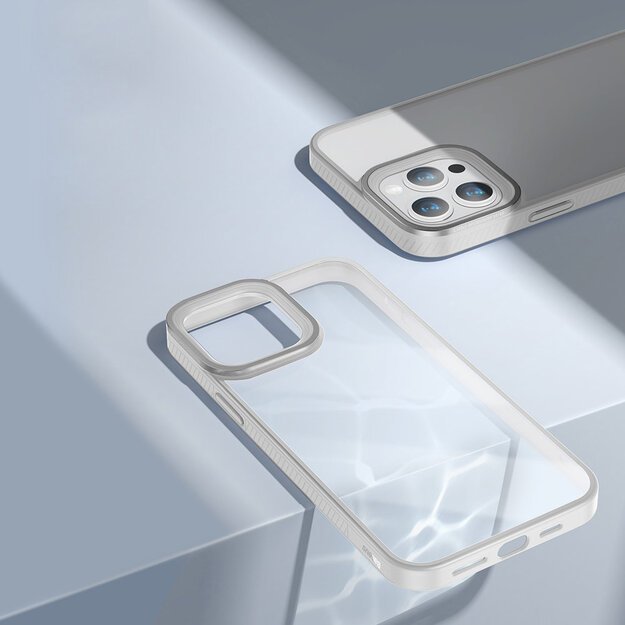 Baseus Crystal Phone Case Armor Case for iPhone 13 Pro with Gel Frame gray (ARJT000413) 13
