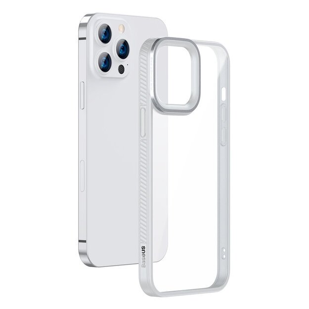 Baseus Crystal Phone Case Armor Case for iPhone 13 Pro with Gel Frame gray (ARJT000413) 2