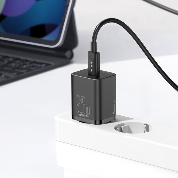 Baseus Super Si 1C fast charger USB Type C 25W Power Delivery Quick Charge black (CCSP020101) 15