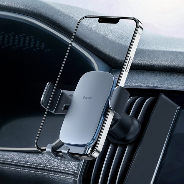 Baseus Metal Age II gravitational car phone holder for ventilation grille dark gray (SUJS000013) 8