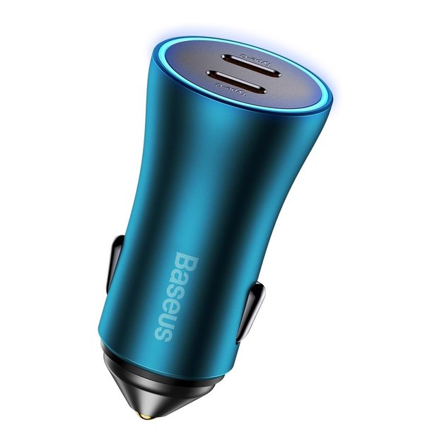 Baseus Golden Contactor Pro car charger 2x USB-C 40W blue (CGJP000003) 3