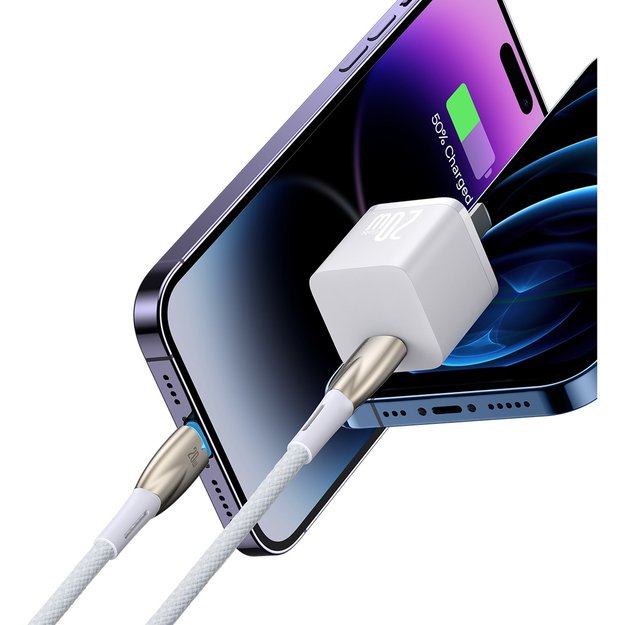 Baseus CADH000002 Lightning - USB-C PD cable 20W 480Mb/s 1m - white 7