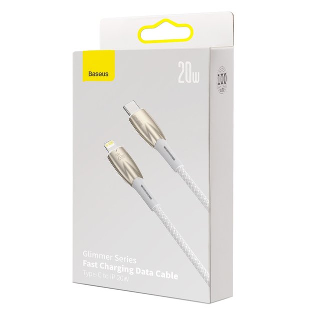 Baseus CADH000002 Lightning - USB-C PD cable 20W 480Mb/s 1m - white 5
