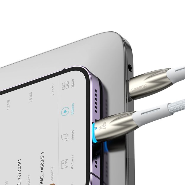 Baseus CADH000002 Lightning - USB-C PD cable 20W 480Mb/s 1m - white 9
