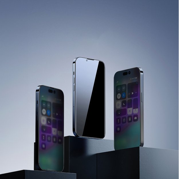 Baseus Privacy Tempered Glass for iPhone 14 Pro Full Screen 0.4mm Privacy Filter Anti Spy + Mounting Kit 9