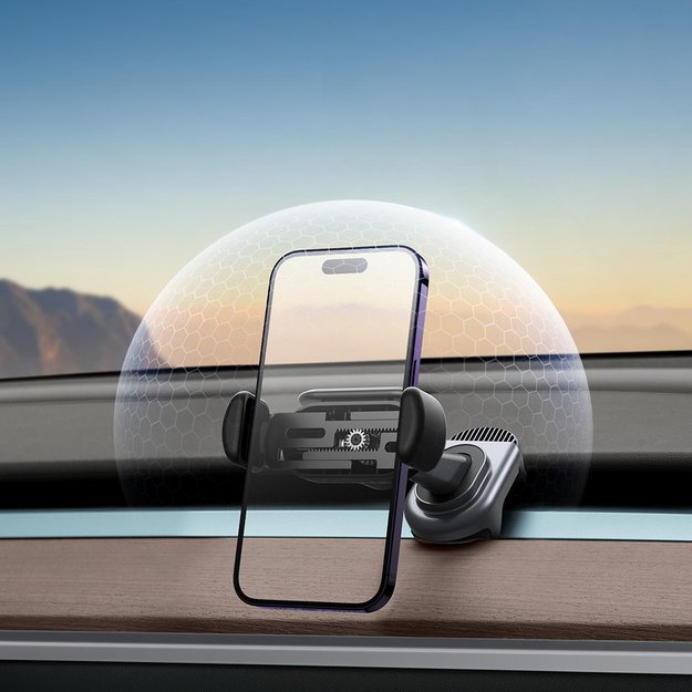 Electric car holder with solar panel for Tesla Model 3 / Y Baseus T-Space - black 14