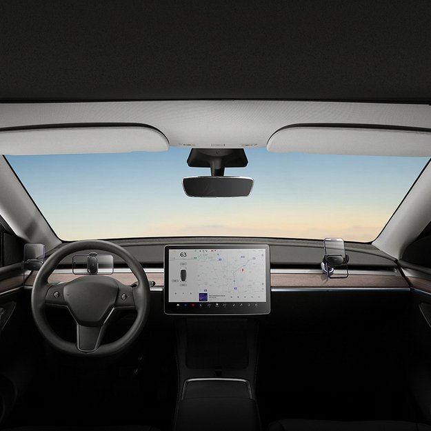 Electric car holder with solar panel for Tesla Model 3 / Y Baseus T-Space - black 18