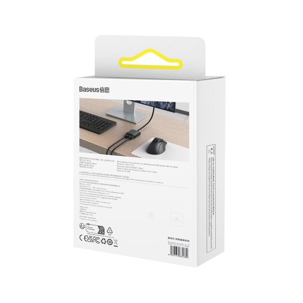 Baseus AirJoy 2in1 4K 60Hz bi-directional HDMI adapter with built-in 1m cable - black 6