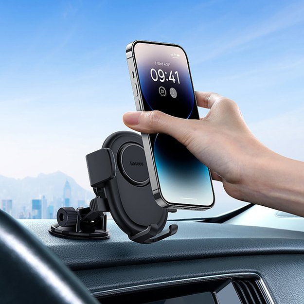 Baseus UltraControl Lite Series car phone holder - black 8