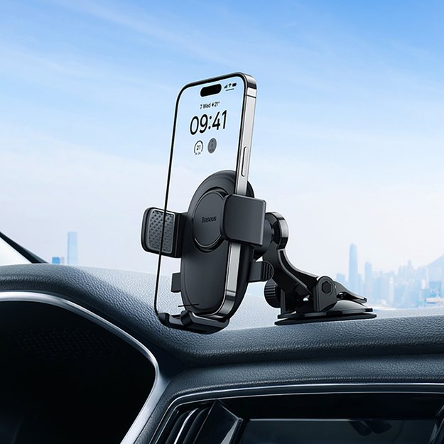 Baseus UltraControl Lite Series car phone holder - black 9
